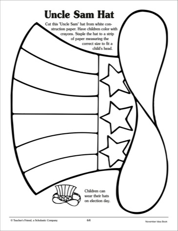 uncle sam top hat coloring pages - photo #25