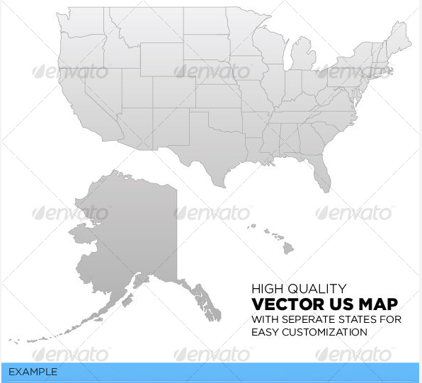 Us Map Vector Us Map Vector