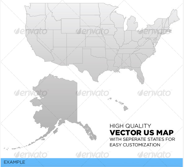 Us Map Vector