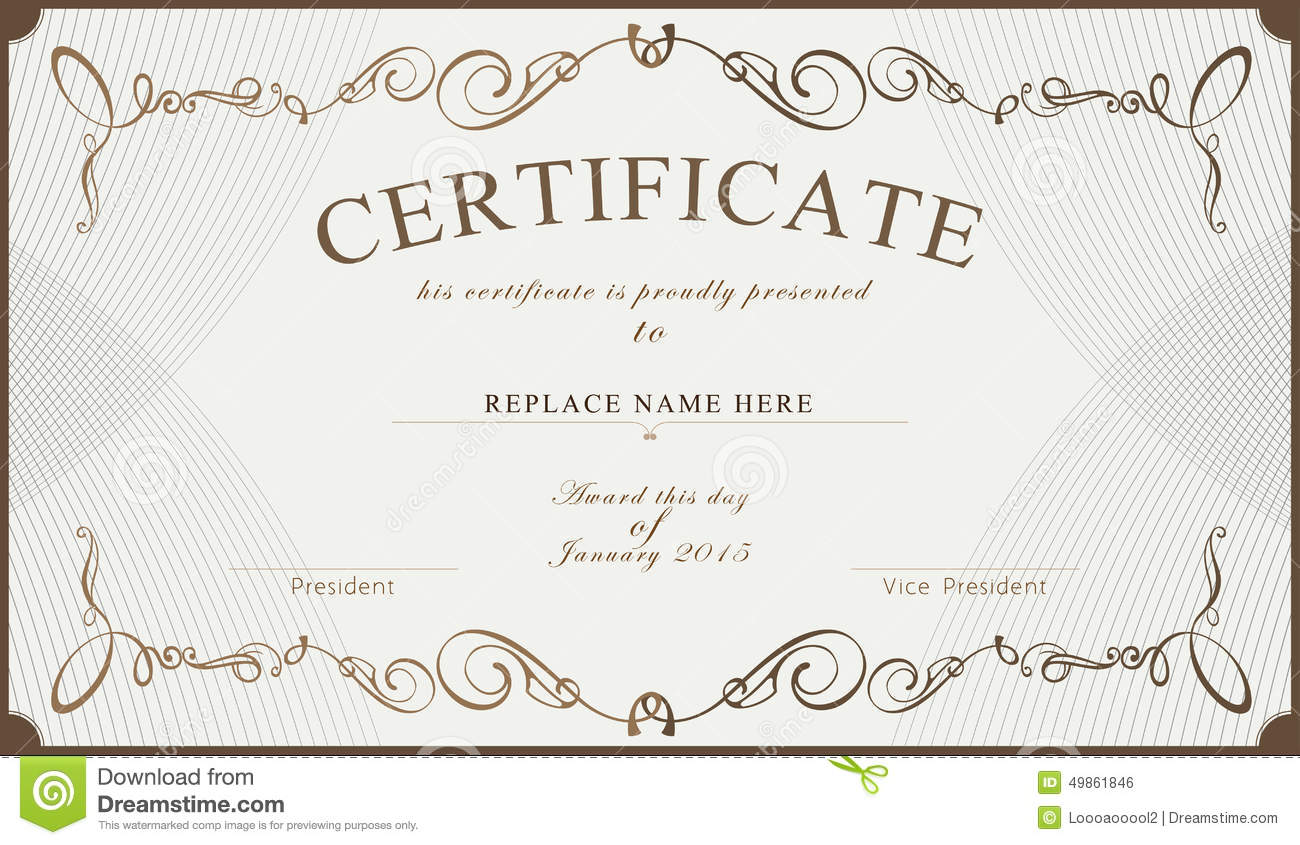 Vector Certificate Border Templates