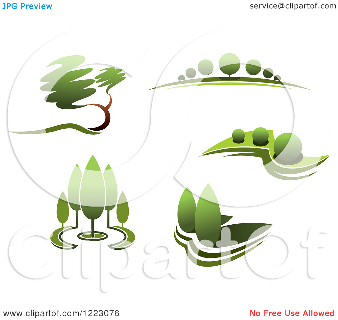 Vector Landscaping Tree Logos