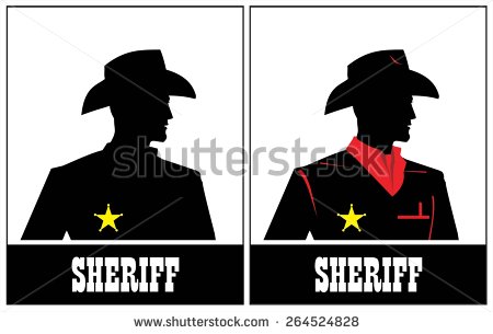 Vector Sheriff Badge Silhouette