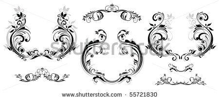 13 Vintage Floral Header Vector Images