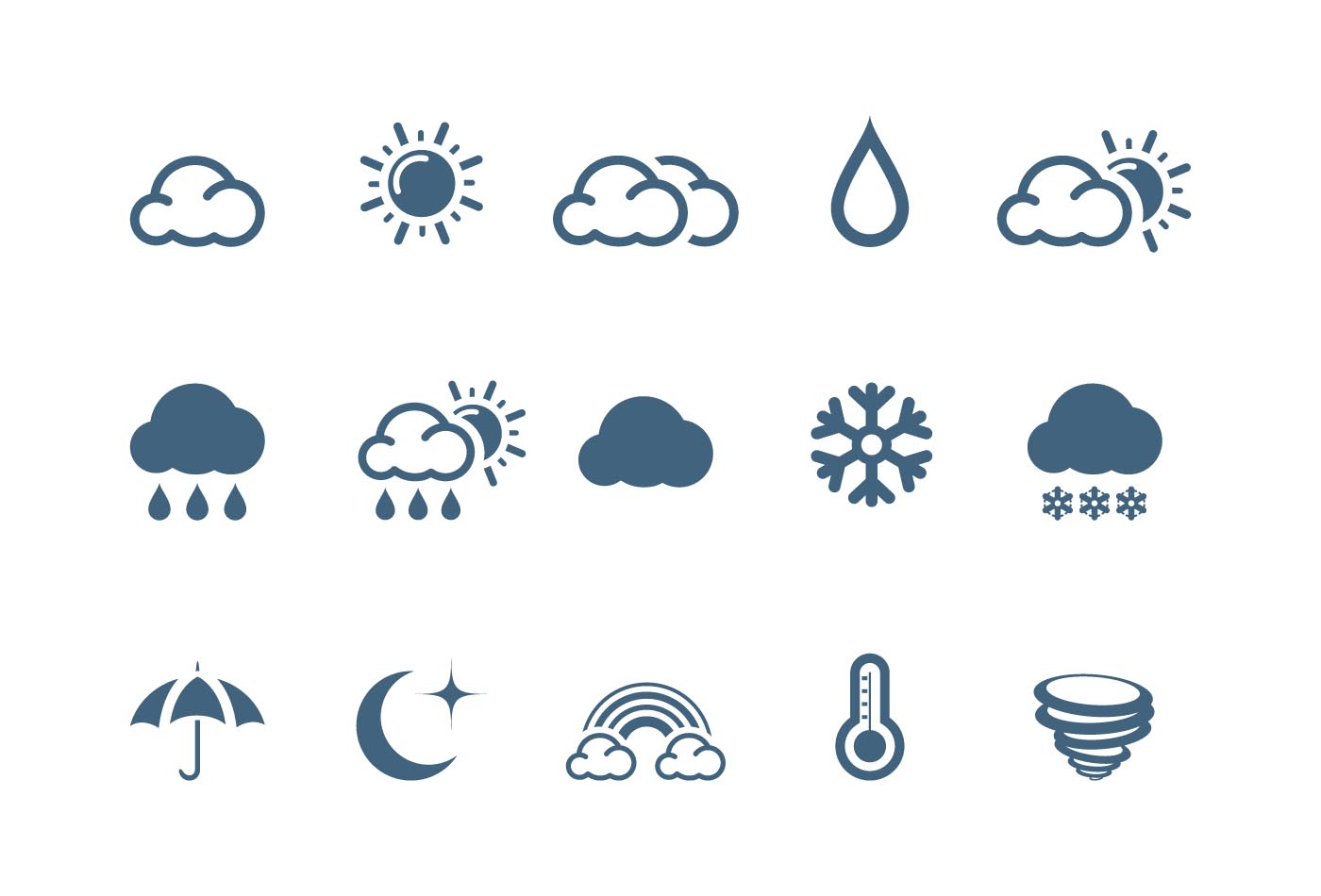 Vector Weather Icons Vector Weather Icons