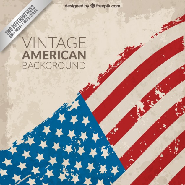Vintage American Flag Vector Free