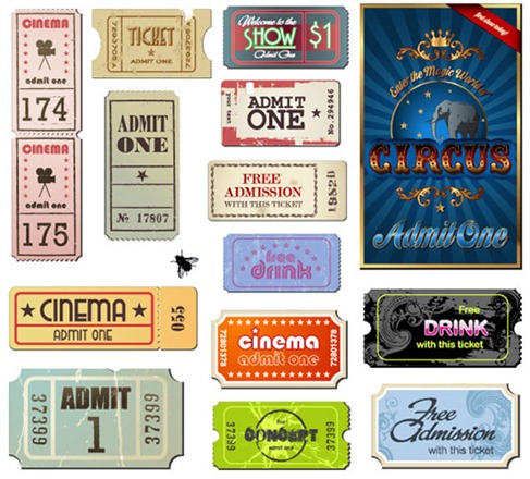 Vintage Movie Ticket Template Free
