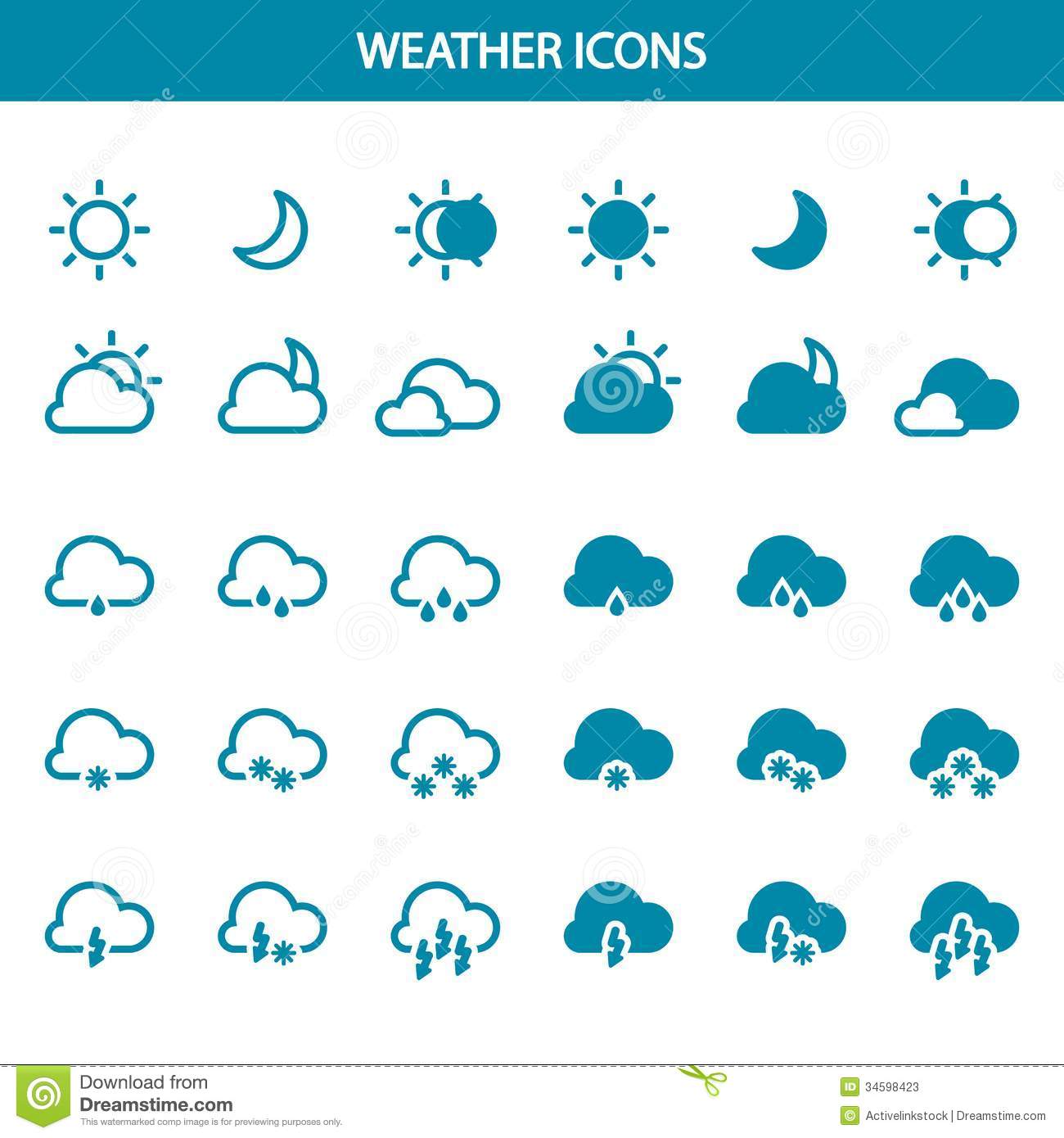 Weather Icon Set Vector