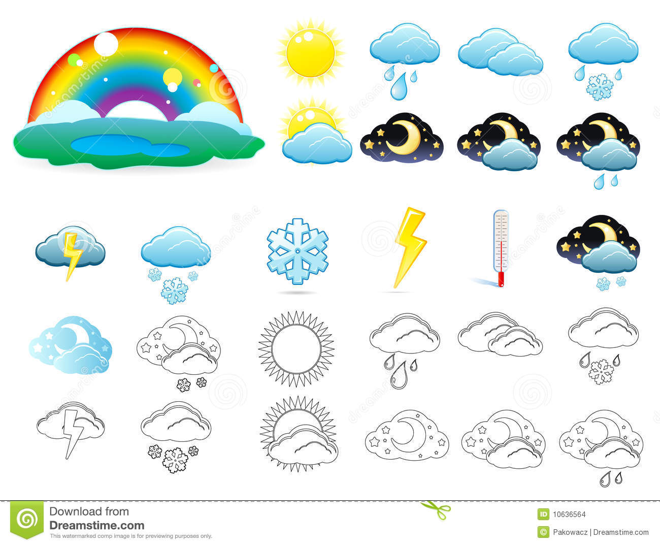 Weather Icon Set Vector