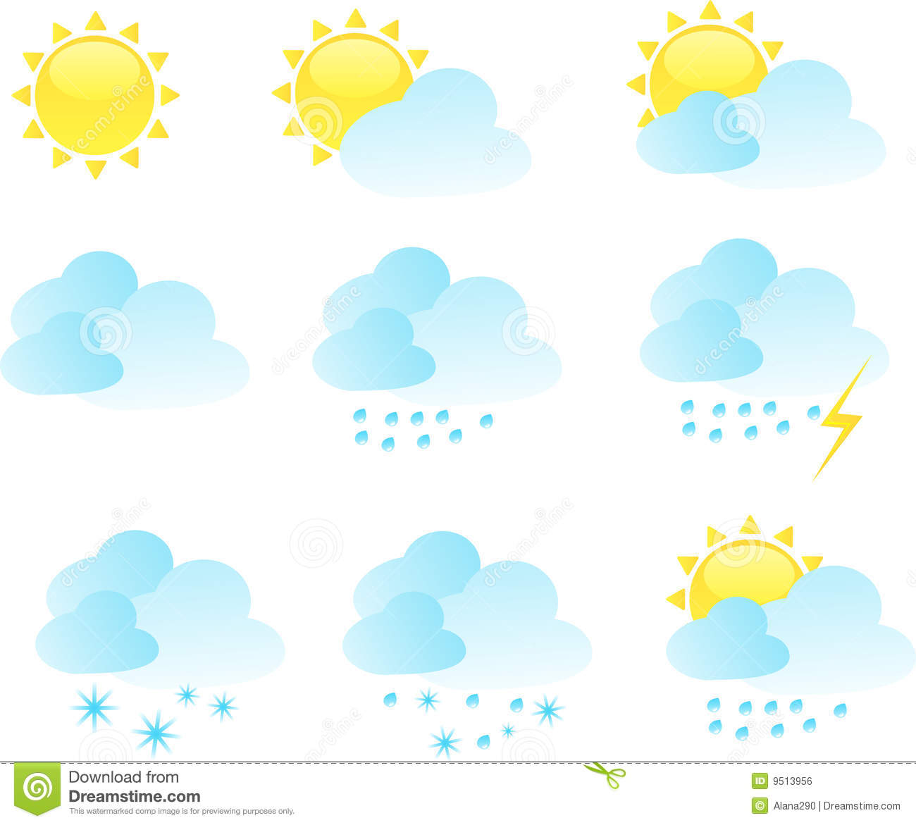 Weather Icon Set Vector