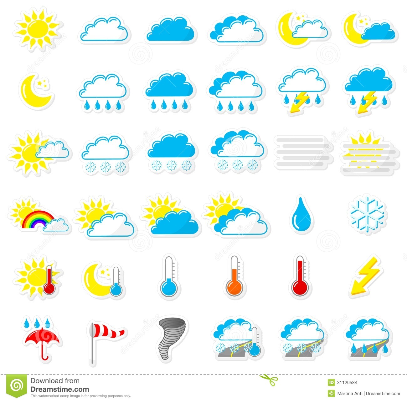 Weather Icon Set Vector