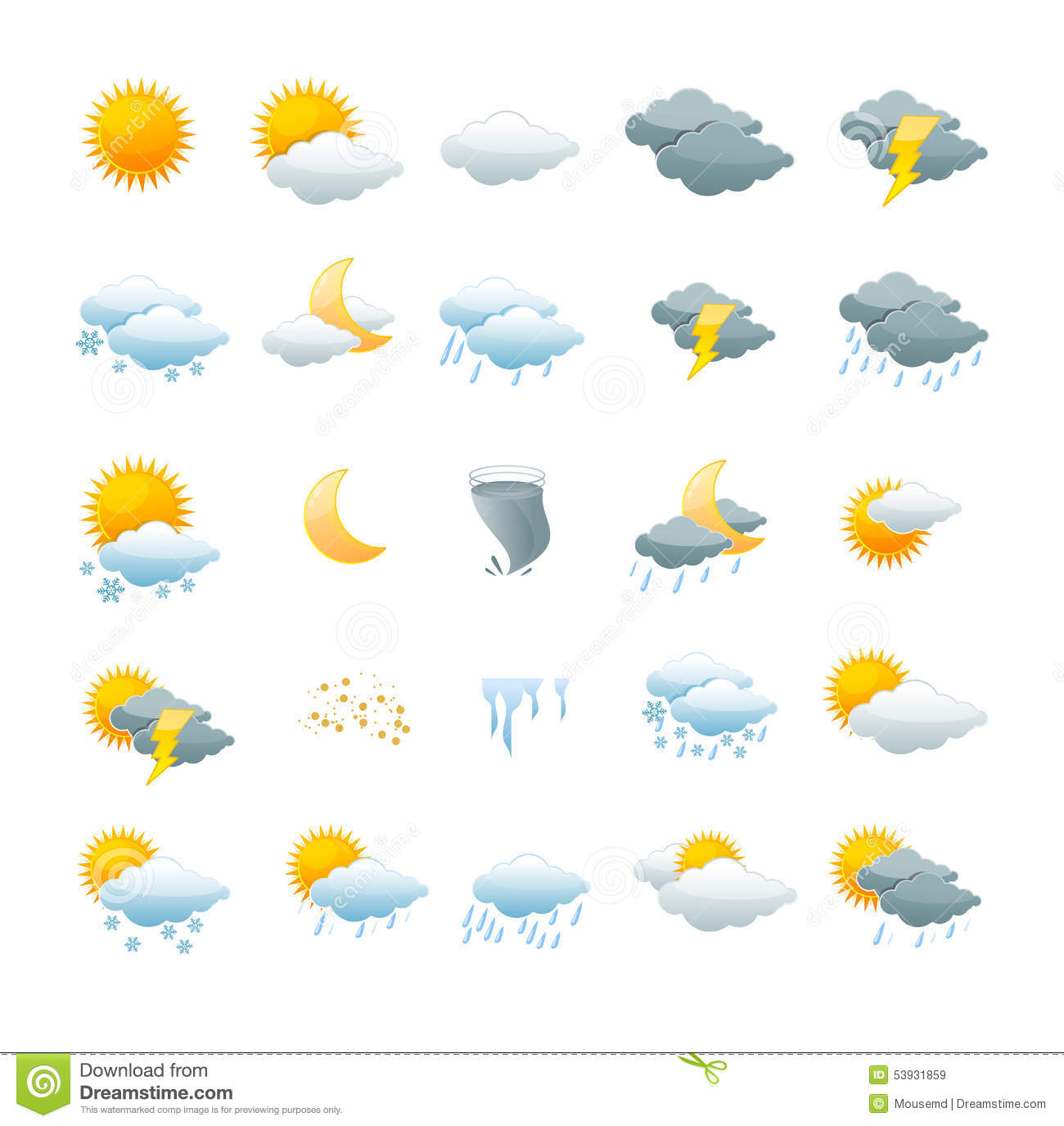 Weather Icon Set Vector