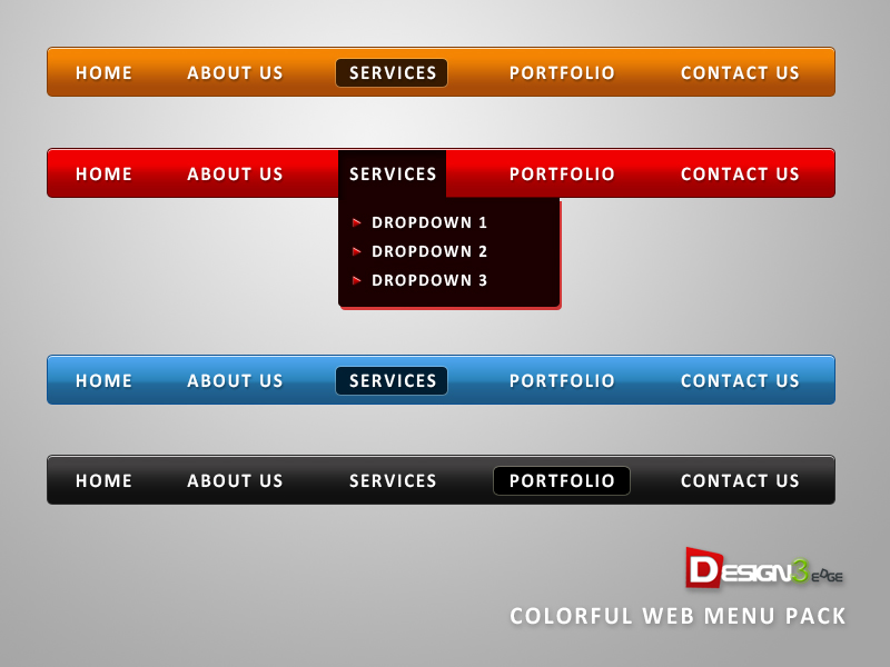 Web Menu Design Templates