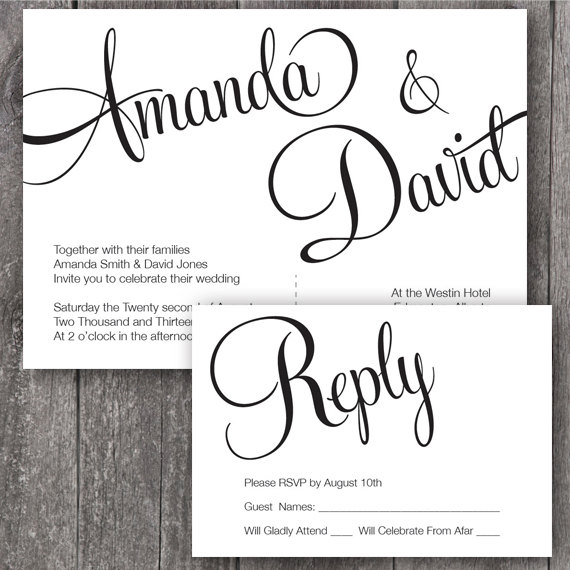 Wedding Invitation Script Font