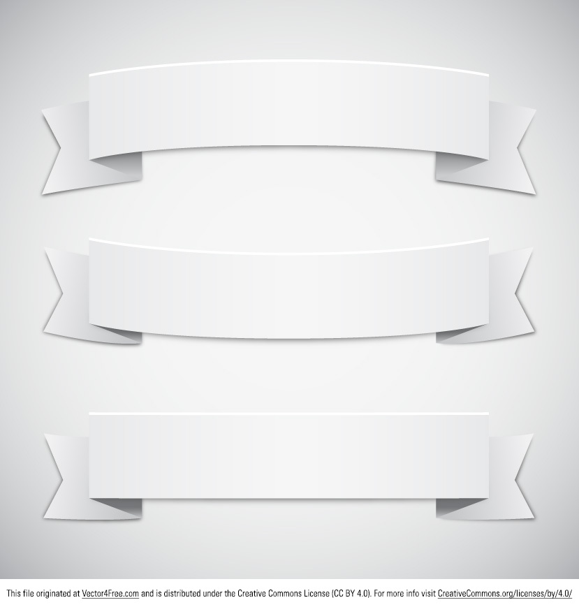 19 White Banner Vectors Free Images