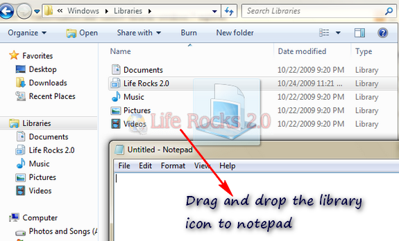 Windows 7 Library Icons