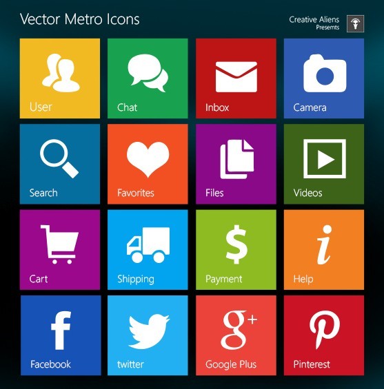 17 Windows 8 Metro Icons Font Images