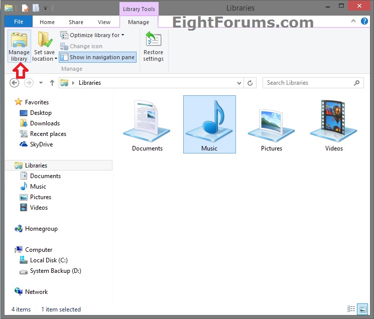 Windows 8 Pictures Library Folders