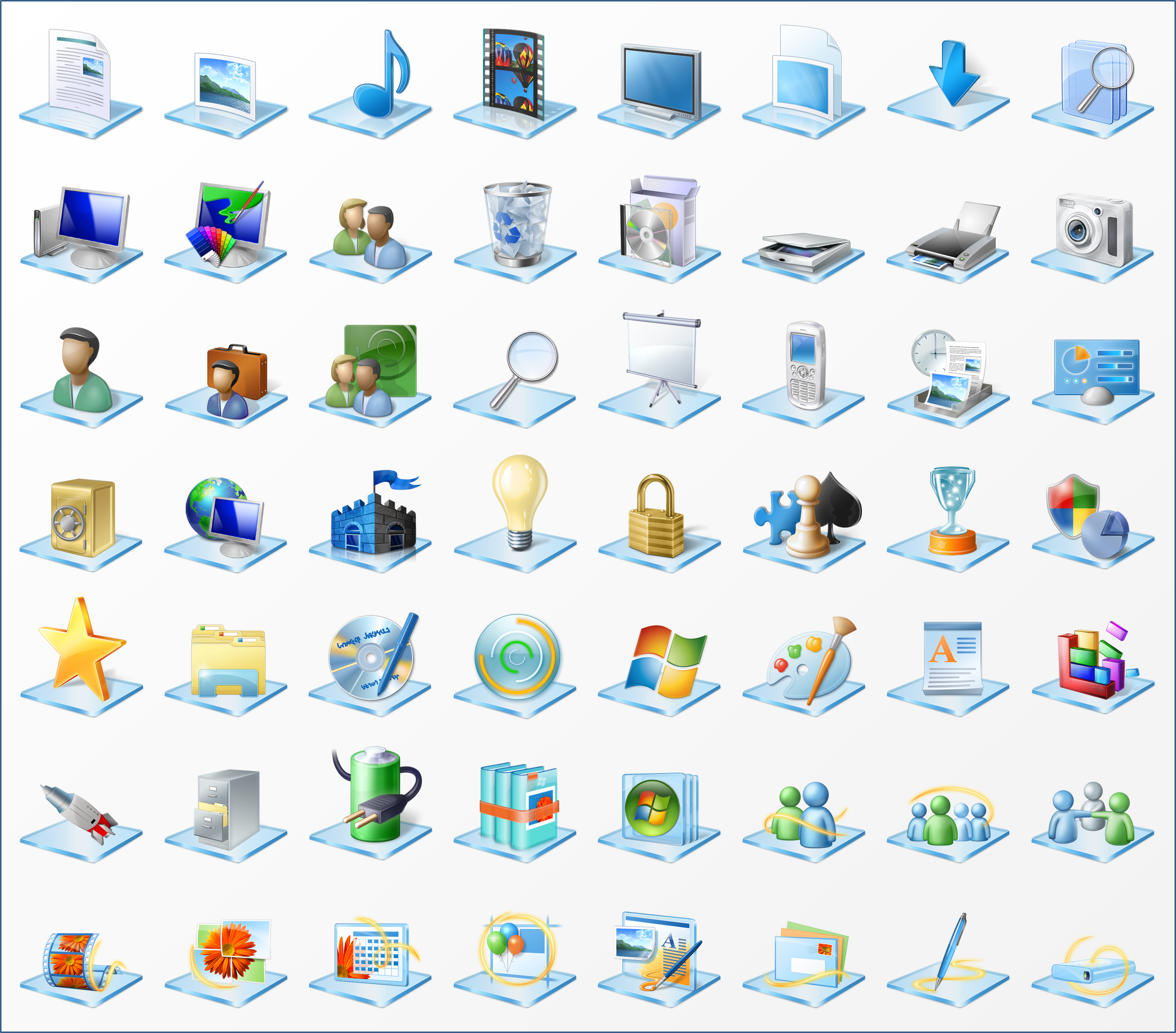 9 Windows 7 Library Icons Images