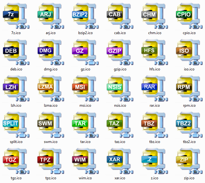 Windows Zip File Icon