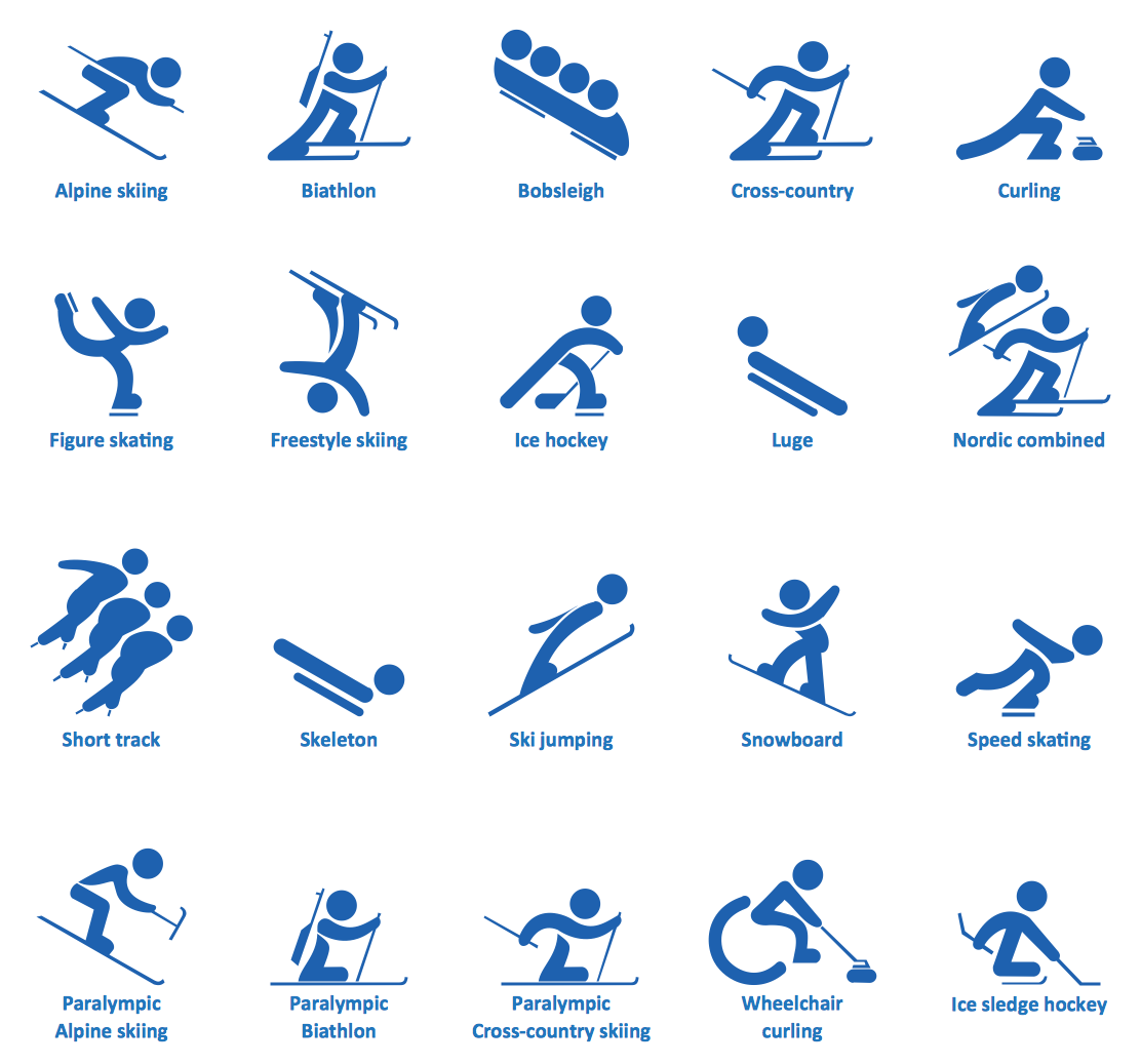 Winter Olympic Sports Symbols