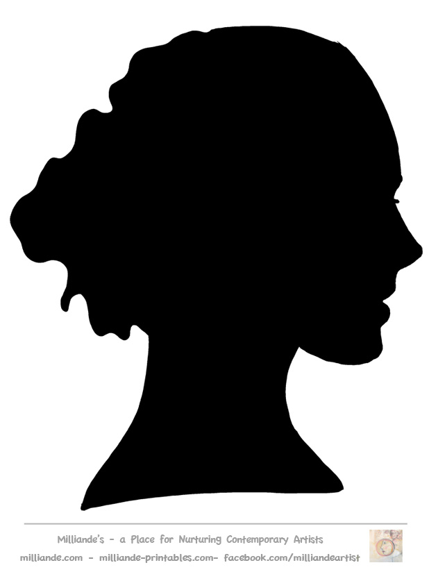 Woman Side Face Silhouettes