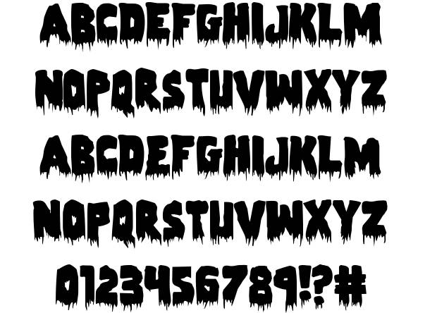 9 Zombie Holocaust Font Numbers Images