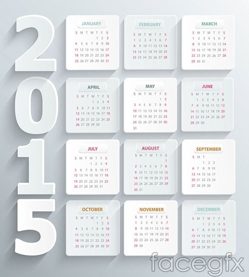 2015 Calendar Template Design