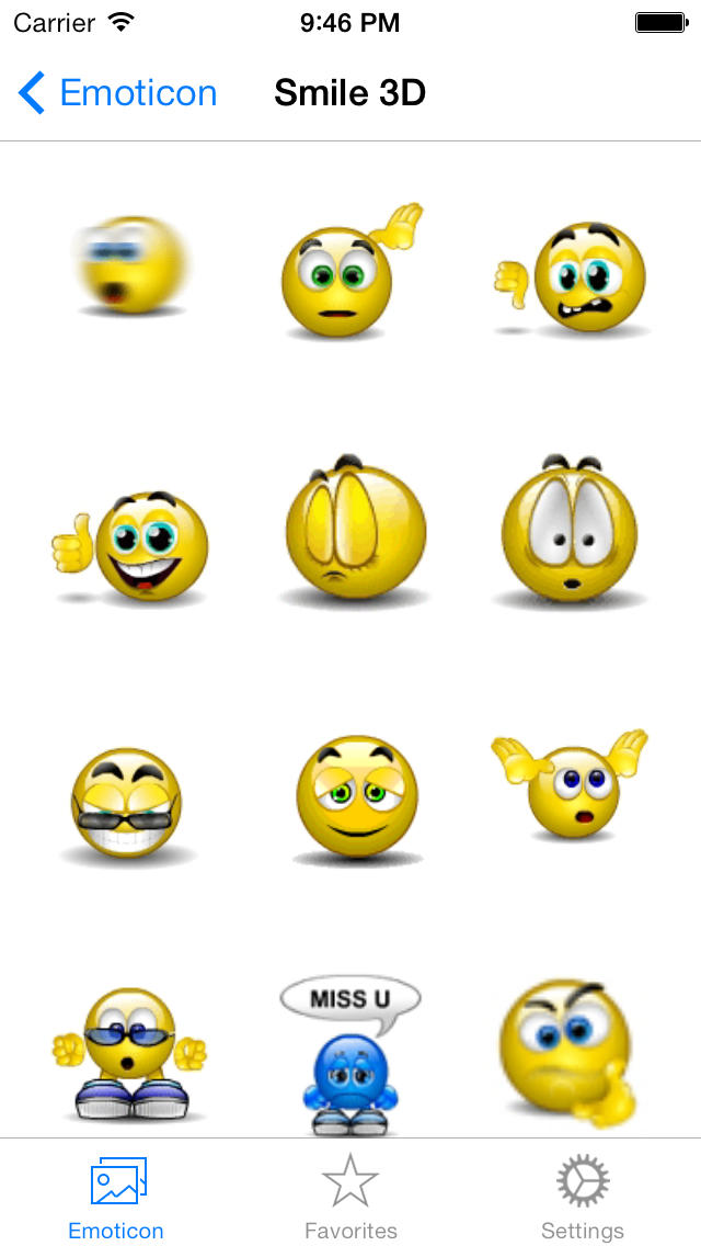 3D Animated Emoticons iPhone App