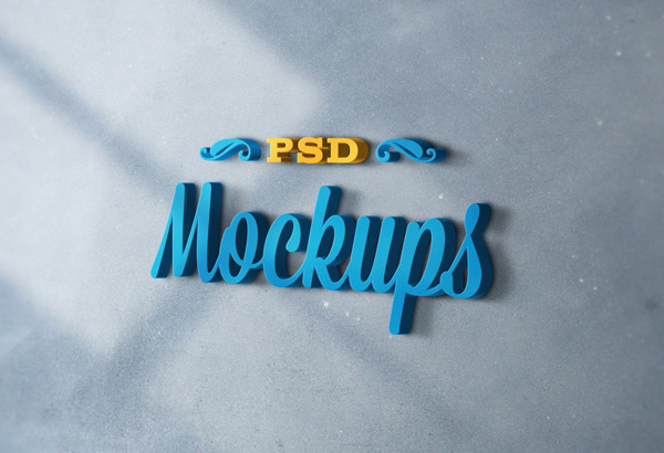 3D Logo Mockup Psd Free