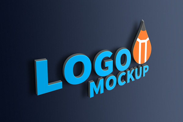 3D Logo Mockup Psd Free