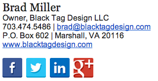 Adding Signature to Email Social Media Icons