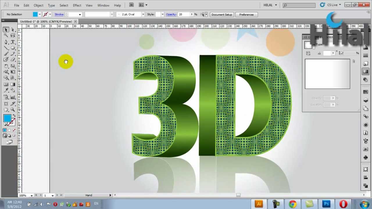 Adobe Illustrator 3D Text Design