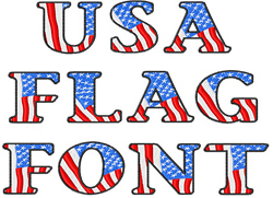 American Flag Font