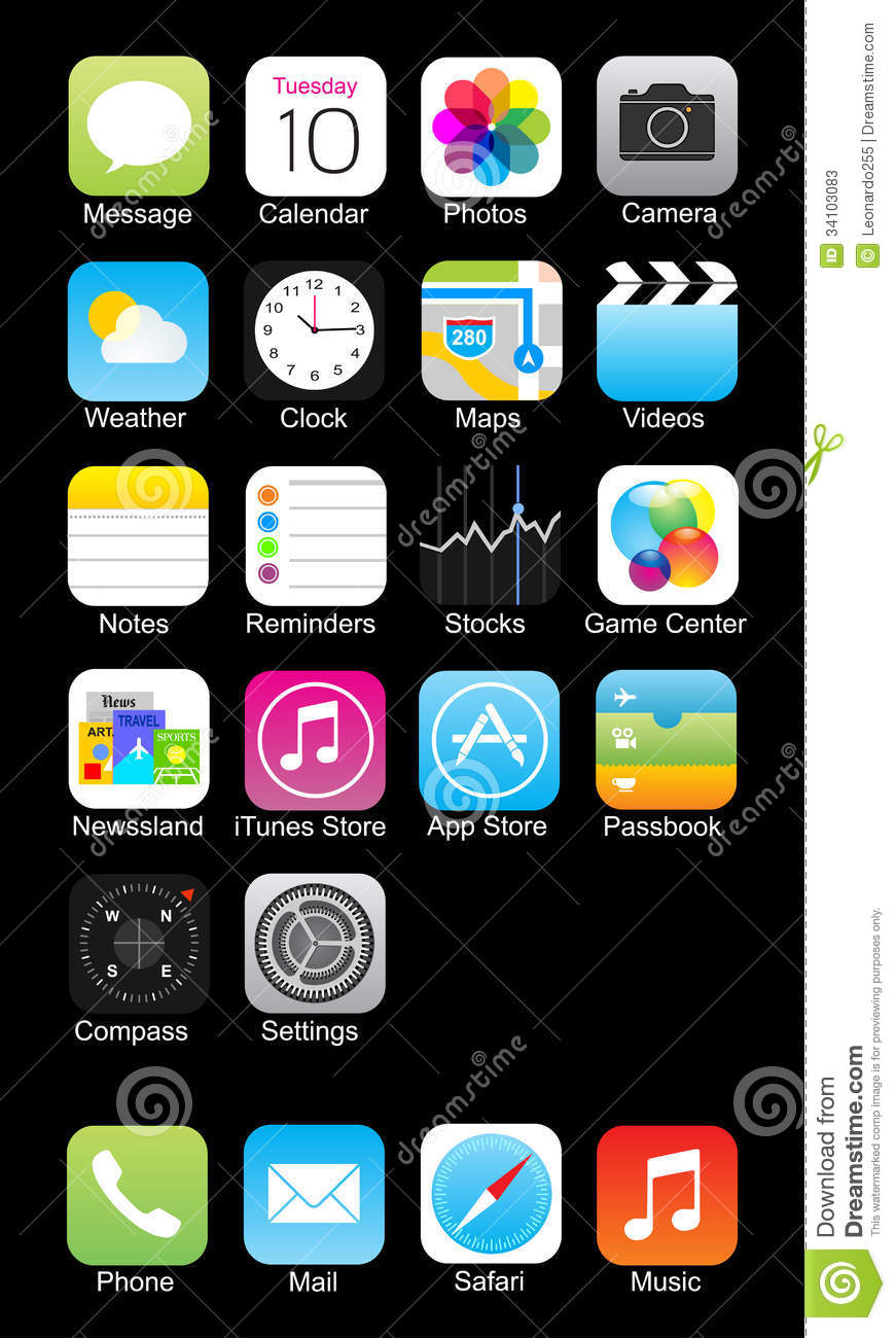 Apple iPhone Screen Icons