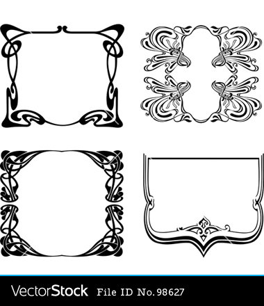 Art Deco Frames Vector