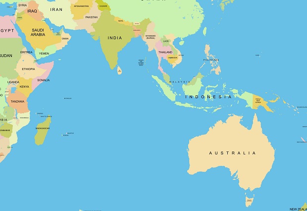 Asia and Australia Map