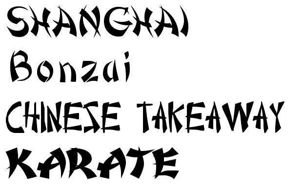 13 Asian Looking Fonts Images