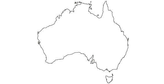 Australia Map Template