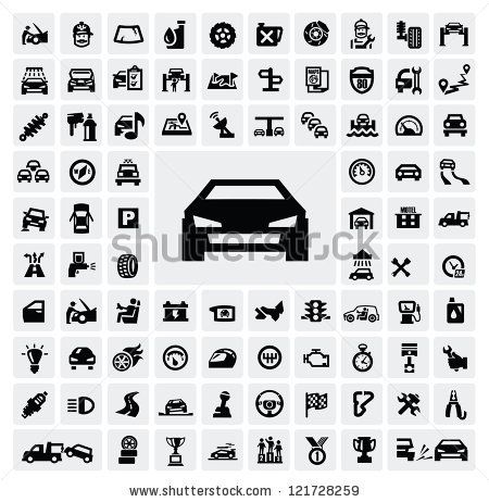 Automotive Symbols Icons