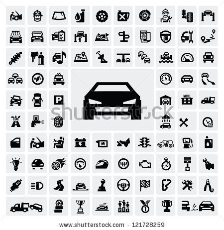 Automotive Symbols Icons Automotive Symbols Icons