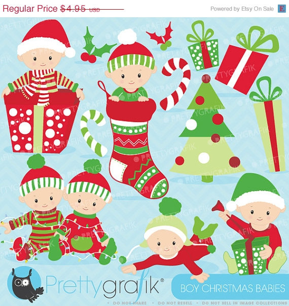 8 Christmas Baby Vector Images