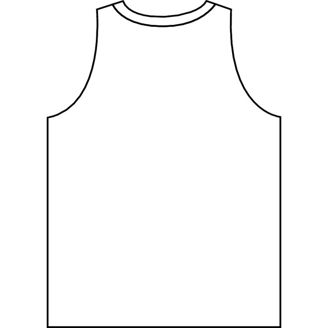 Basketball Jersey Outline