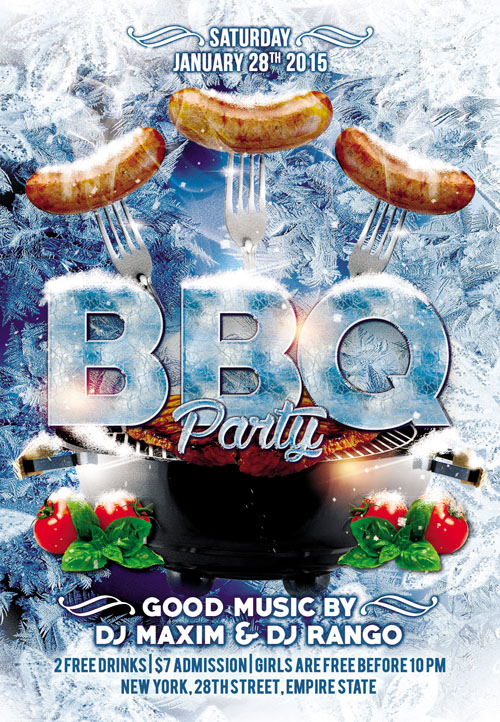 BBQ Party Flyer Template Free