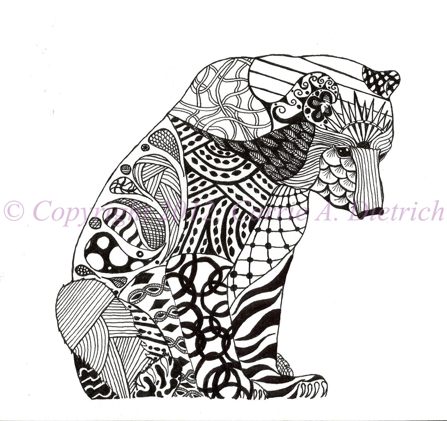 Black and White Animal Drawings