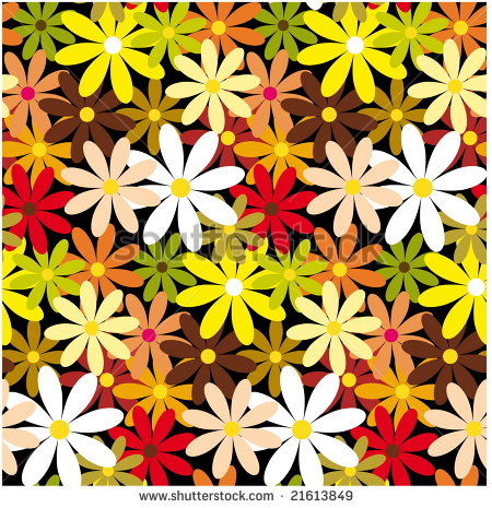 Black and White Daisy Pattern Black and White Daisy Pattern
