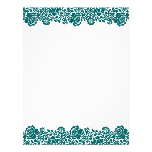 Black and White Damask Border Template