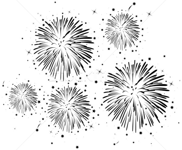 Black and White Fireworks