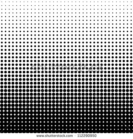 Black and White Halftone Dots Vector