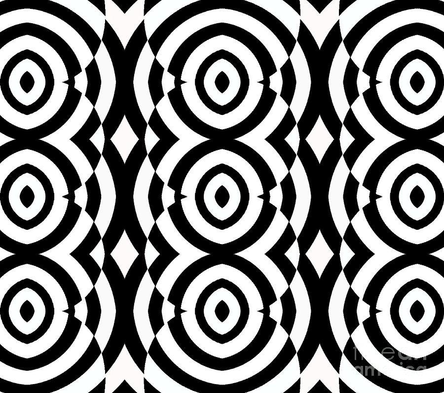 Black and White Op Art Pattern