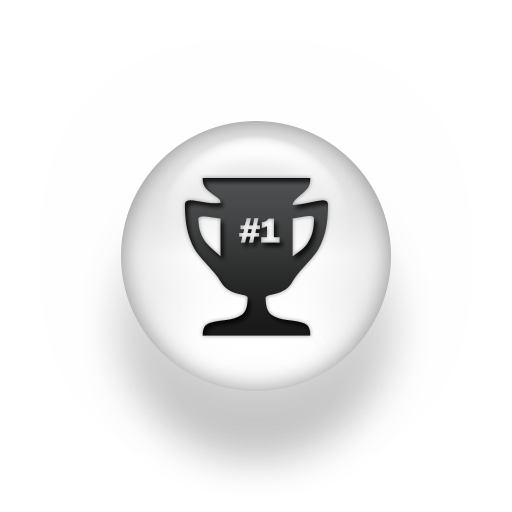 Black and White Trophy Icon